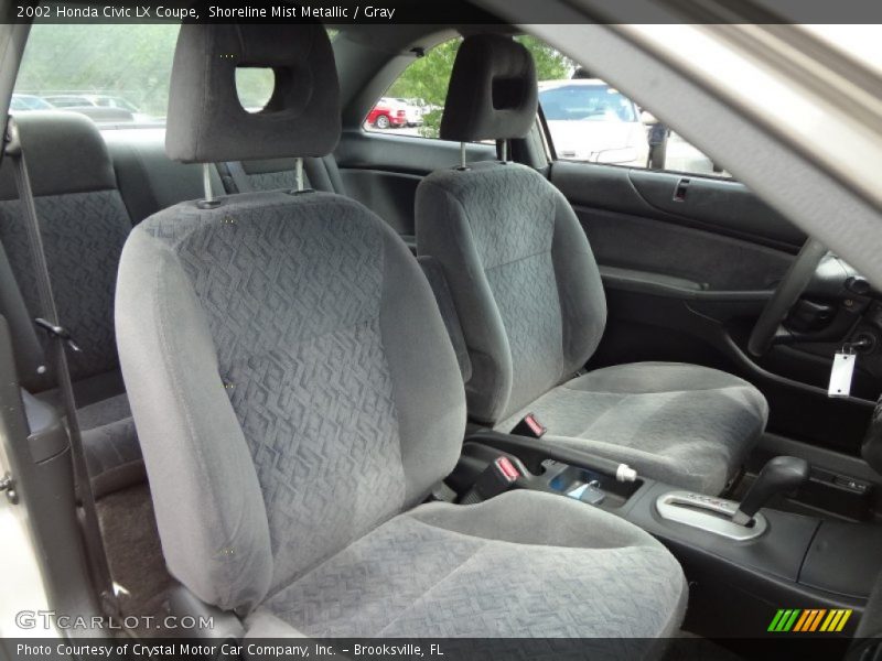 Shoreline Mist Metallic / Gray 2002 Honda Civic LX Coupe