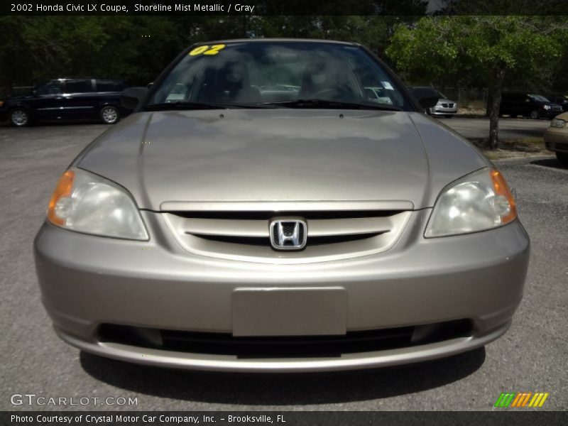 Shoreline Mist Metallic / Gray 2002 Honda Civic LX Coupe