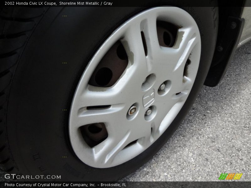 Shoreline Mist Metallic / Gray 2002 Honda Civic LX Coupe