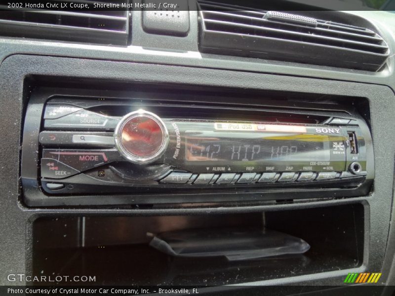 Shoreline Mist Metallic / Gray 2002 Honda Civic LX Coupe