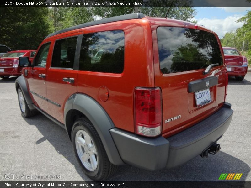 Sunburst Orange Pearl / Dark Khaki/Medium Khaki 2007 Dodge Nitro SXT