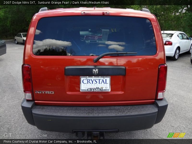 Sunburst Orange Pearl / Dark Khaki/Medium Khaki 2007 Dodge Nitro SXT
