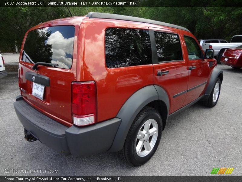 Sunburst Orange Pearl / Dark Khaki/Medium Khaki 2007 Dodge Nitro SXT