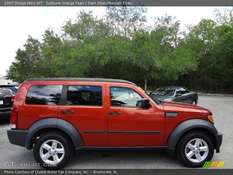 Sunburst Orange Pearl / Dark Khaki/Medium Khaki 2007 Dodge Nitro SXT