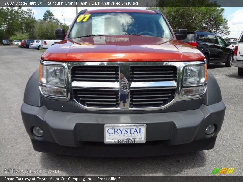Sunburst Orange Pearl / Dark Khaki/Medium Khaki 2007 Dodge Nitro SXT