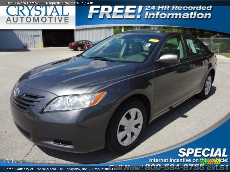 Magnetic Gray Metallic / Ash 2009 Toyota Camry LE