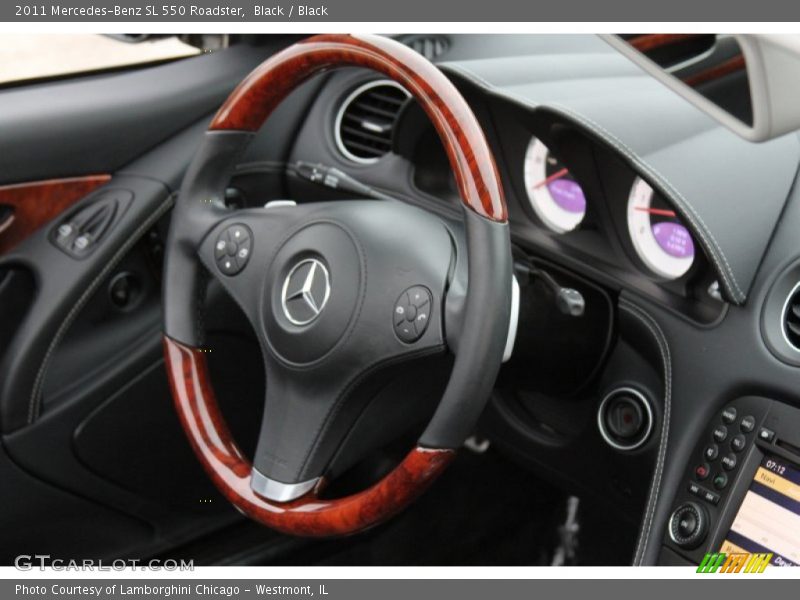 Black / Black 2011 Mercedes-Benz SL 550 Roadster