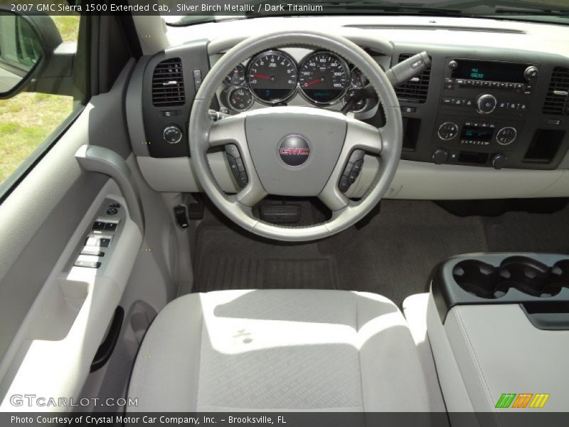 Silver Birch Metallic / Dark Titanium 2007 GMC Sierra 1500 Extended Cab