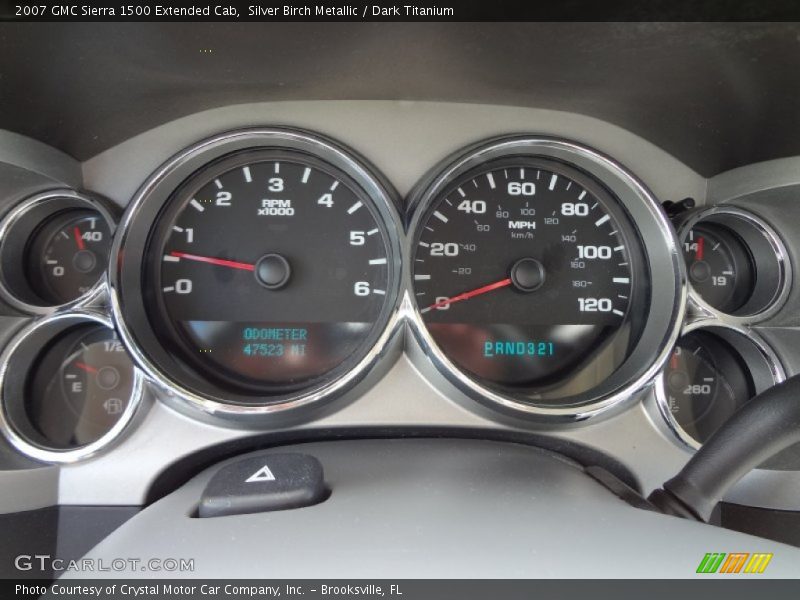 Silver Birch Metallic / Dark Titanium 2007 GMC Sierra 1500 Extended Cab