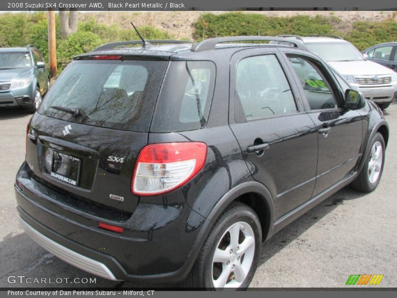 Black Pearl Metallic / Black 2008 Suzuki SX4 Crossover AWD