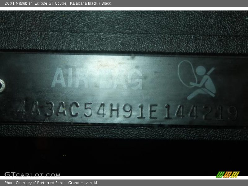Kalapana Black / Black 2001 Mitsubishi Eclipse GT Coupe