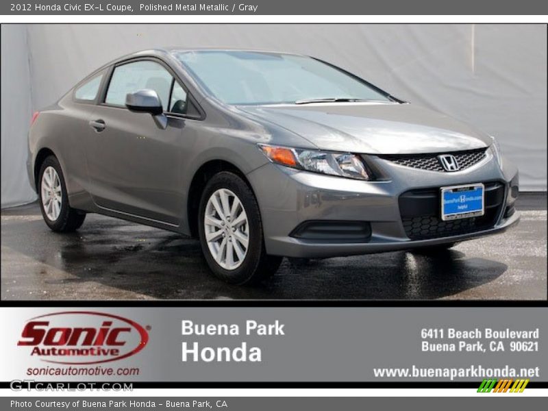 Polished Metal Metallic / Gray 2012 Honda Civic EX-L Coupe