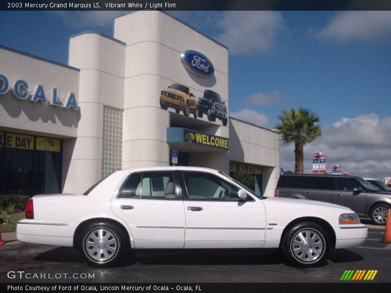 Vibrant White / Light Flint 2003 Mercury Grand Marquis LS