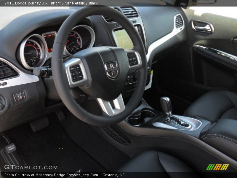 Bright Silver Metallic / Black 2011 Dodge Journey Lux