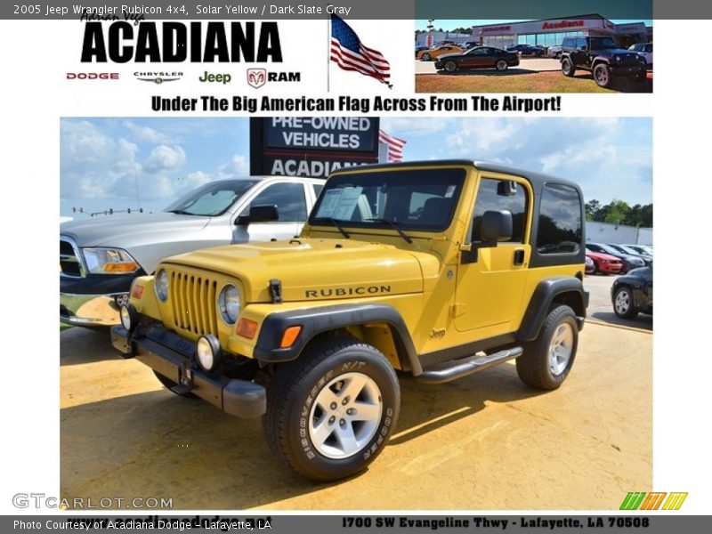 Solar Yellow / Dark Slate Gray 2005 Jeep Wrangler Rubicon 4x4