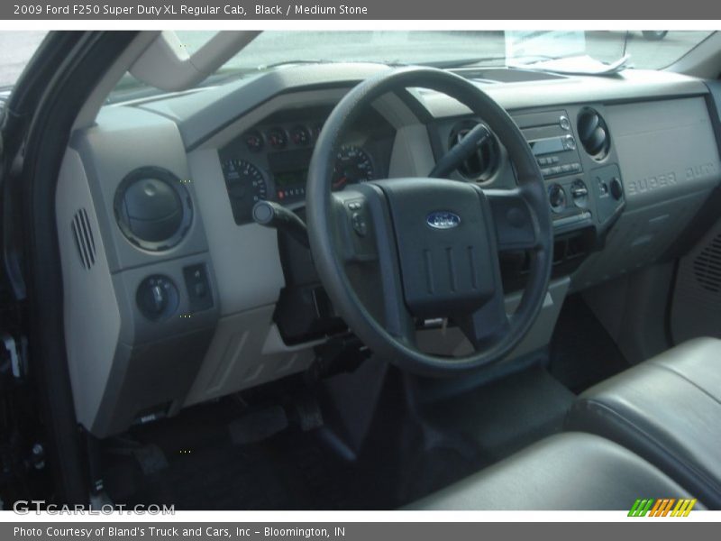 Black / Medium Stone 2009 Ford F250 Super Duty XL Regular Cab