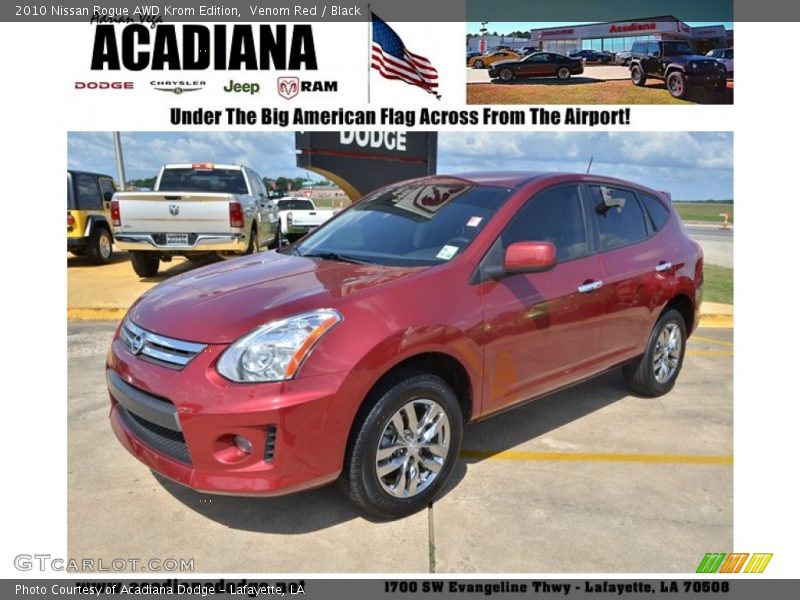 Venom Red / Black 2010 Nissan Rogue AWD Krom Edition