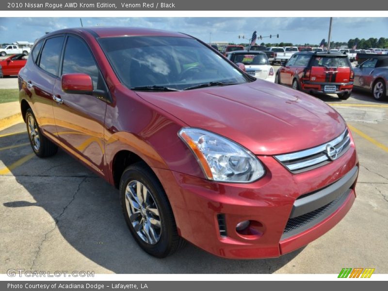 Venom Red / Black 2010 Nissan Rogue AWD Krom Edition
