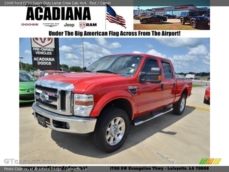 Red / Camel 2008 Ford F250 Super Duty Lariat Crew Cab 4x4