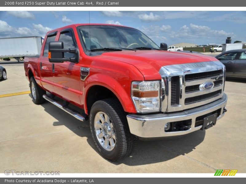 Red / Camel 2008 Ford F250 Super Duty Lariat Crew Cab 4x4