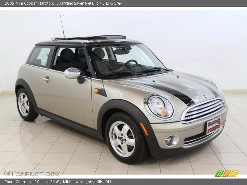 Sparkling Silver Metallic / Black/Grey 2009 Mini Cooper Hardtop