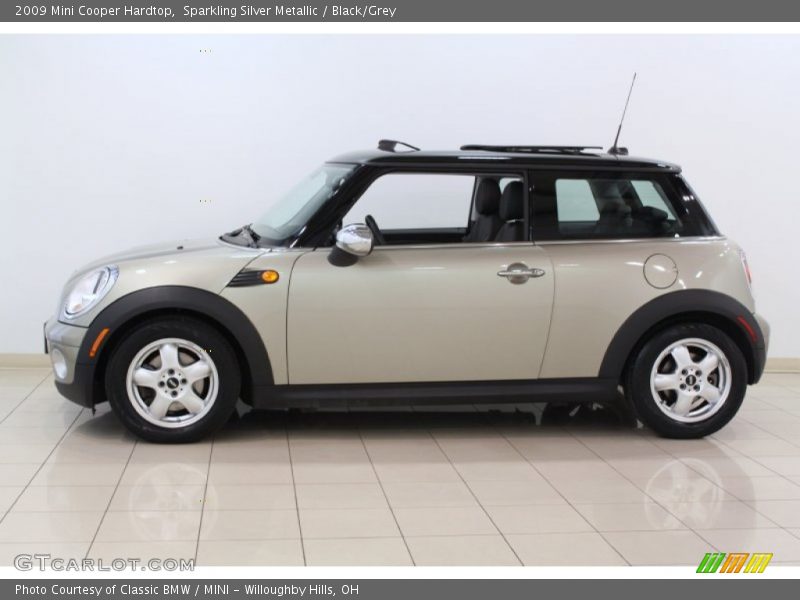 Sparkling Silver Metallic / Black/Grey 2009 Mini Cooper Hardtop