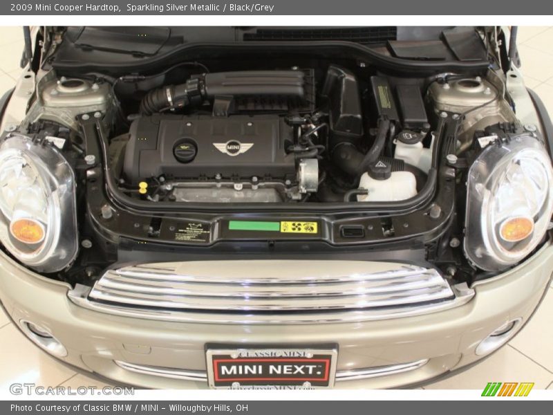 Sparkling Silver Metallic / Black/Grey 2009 Mini Cooper Hardtop