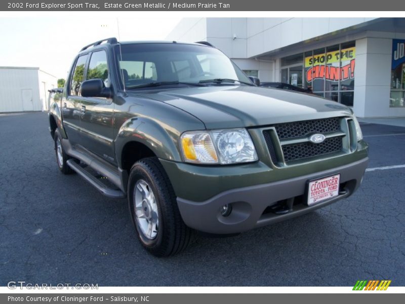 Estate Green Metallic / Medium Prairie Tan 2002 Ford Explorer Sport Trac
