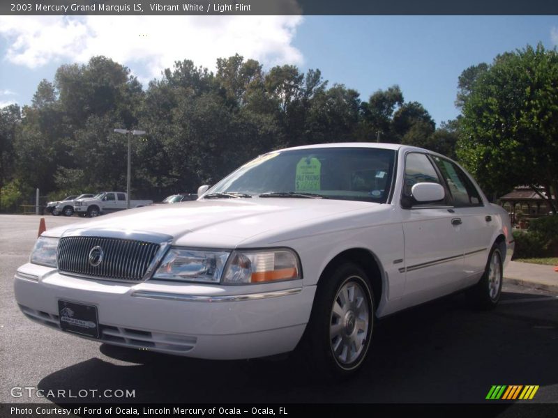 Vibrant White / Light Flint 2003 Mercury Grand Marquis LS