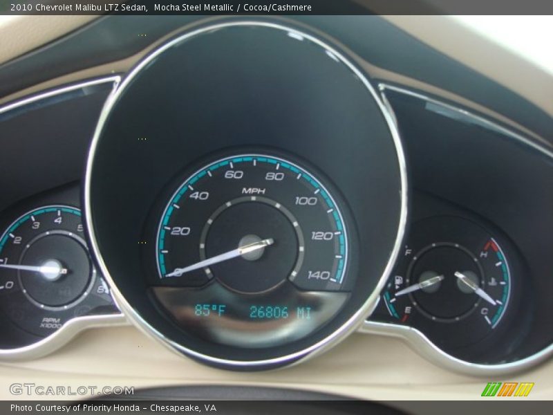 Mocha Steel Metallic / Cocoa/Cashmere 2010 Chevrolet Malibu LTZ Sedan