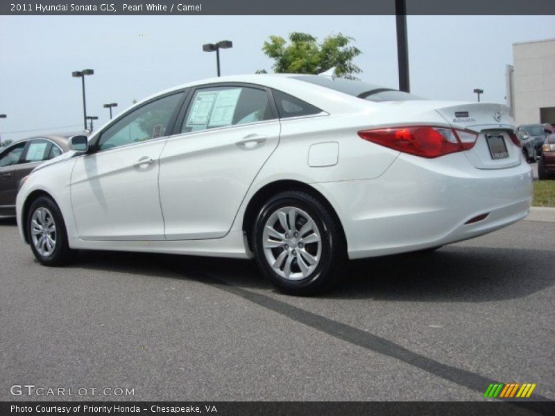 Pearl White / Camel 2011 Hyundai Sonata GLS