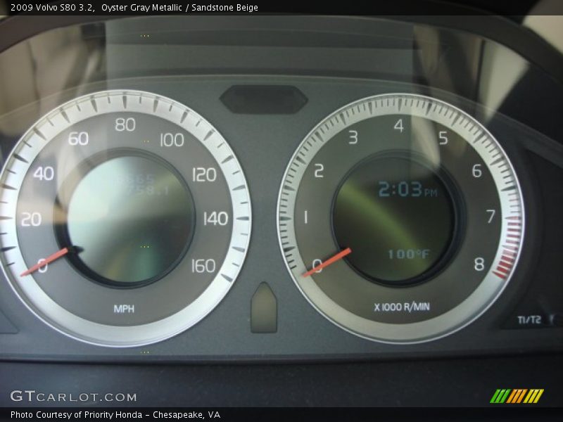 Oyster Gray Metallic / Sandstone Beige 2009 Volvo S80 3.2