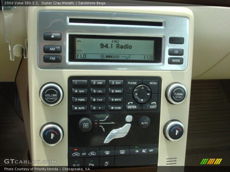 Oyster Gray Metallic / Sandstone Beige 2009 Volvo S80 3.2