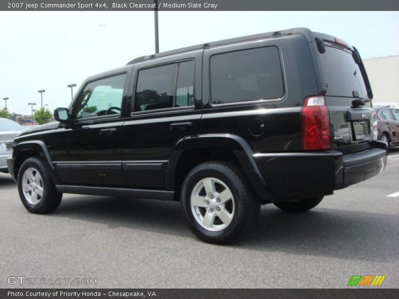 Black Clearcoat / Medium Slate Gray 2007 Jeep Commander Sport 4x4