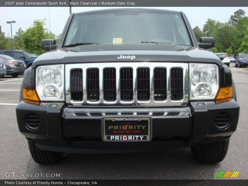 Black Clearcoat / Medium Slate Gray 2007 Jeep Commander Sport 4x4