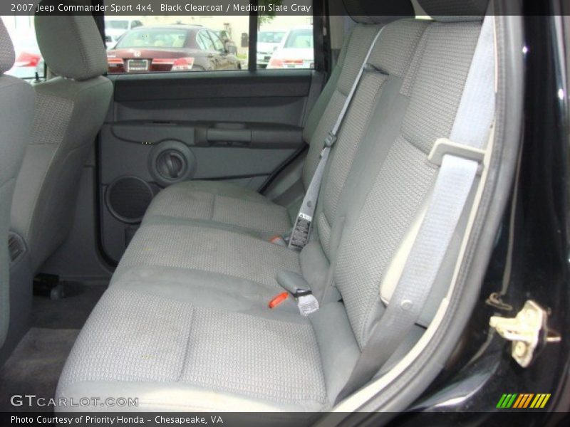 Black Clearcoat / Medium Slate Gray 2007 Jeep Commander Sport 4x4