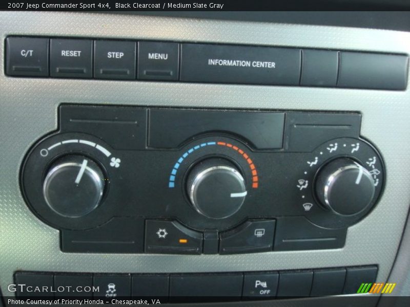 Black Clearcoat / Medium Slate Gray 2007 Jeep Commander Sport 4x4