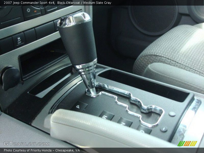 Black Clearcoat / Medium Slate Gray 2007 Jeep Commander Sport 4x4