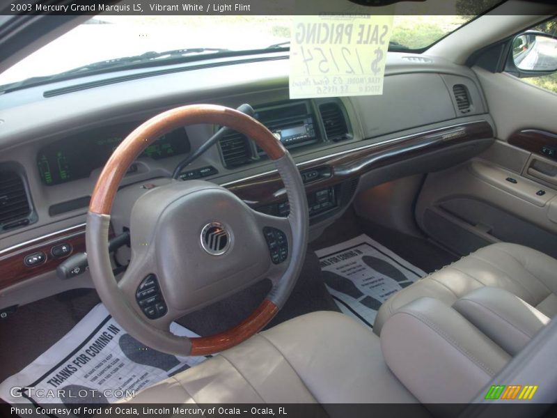 Vibrant White / Light Flint 2003 Mercury Grand Marquis LS