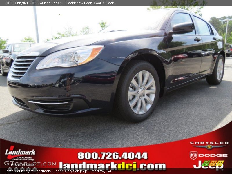 Blackberry Pearl Coat / Black 2012 Chrysler 200 Touring Sedan