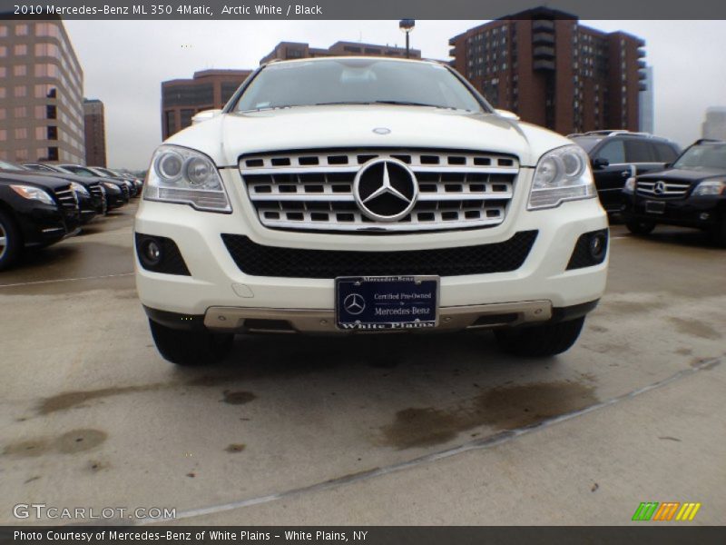 Arctic White / Black 2010 Mercedes-Benz ML 350 4Matic