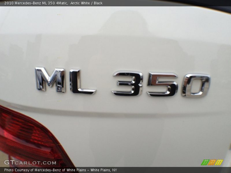 Arctic White / Black 2010 Mercedes-Benz ML 350 4Matic