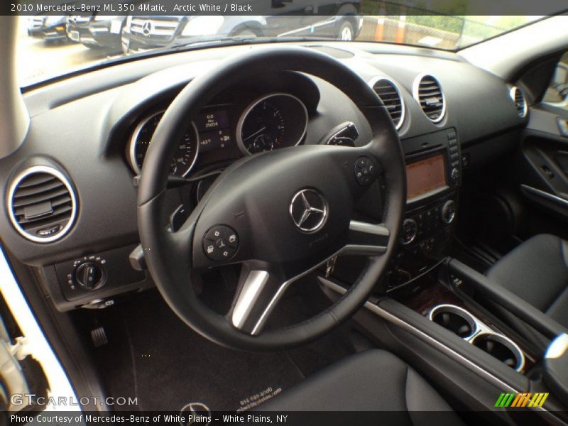 Arctic White / Black 2010 Mercedes-Benz ML 350 4Matic