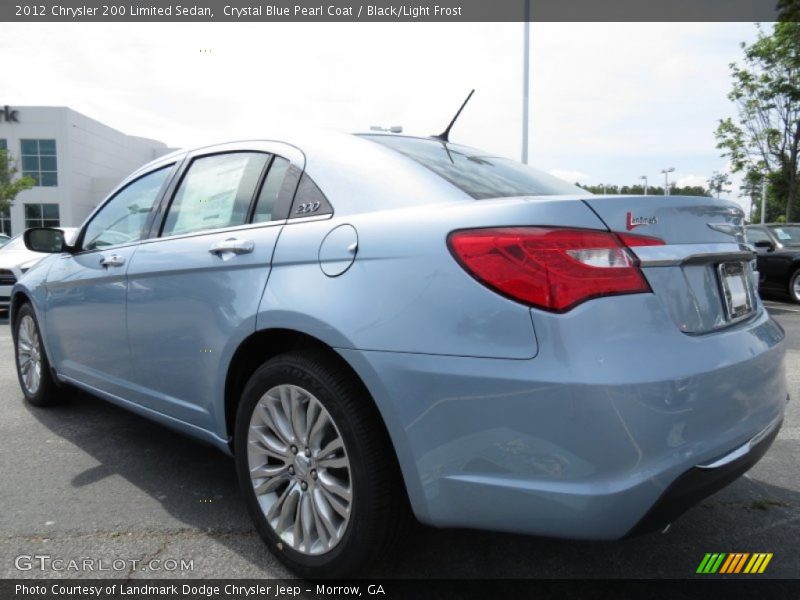 Crystal Blue Pearl Coat / Black/Light Frost 2012 Chrysler 200 Limited Sedan