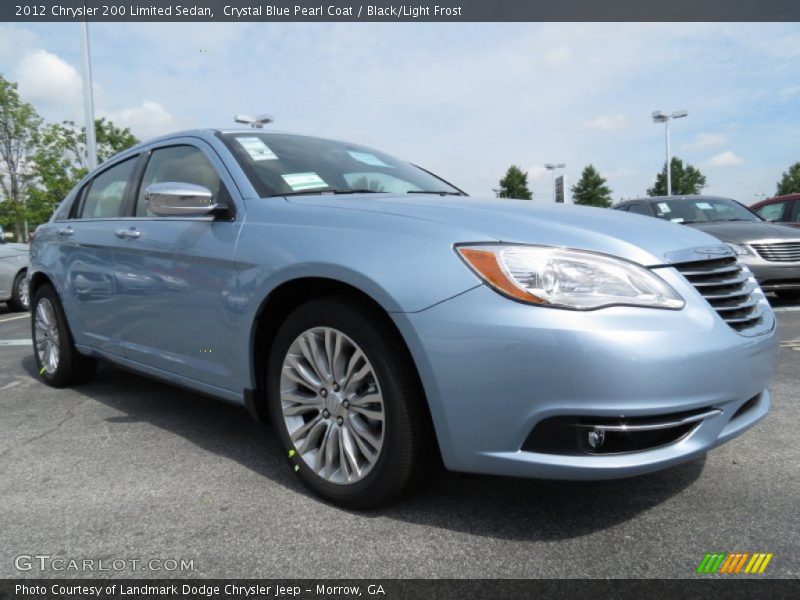 Crystal Blue Pearl Coat / Black/Light Frost 2012 Chrysler 200 Limited Sedan