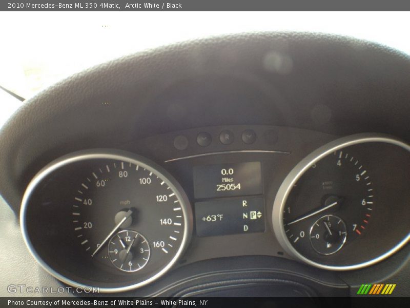Arctic White / Black 2010 Mercedes-Benz ML 350 4Matic