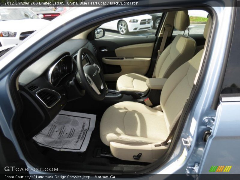 Crystal Blue Pearl Coat / Black/Light Frost 2012 Chrysler 200 Limited Sedan