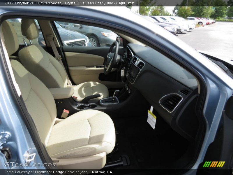 Crystal Blue Pearl Coat / Black/Light Frost 2012 Chrysler 200 Limited Sedan