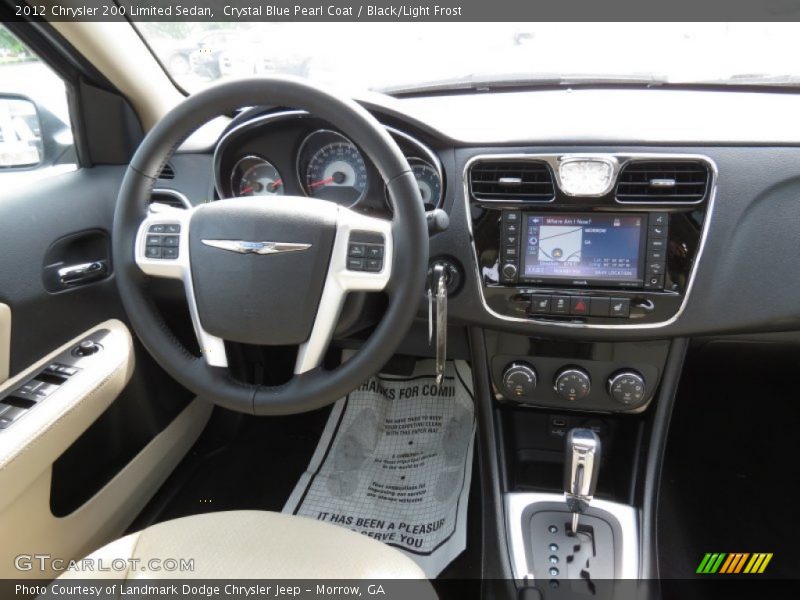 Crystal Blue Pearl Coat / Black/Light Frost 2012 Chrysler 200 Limited Sedan