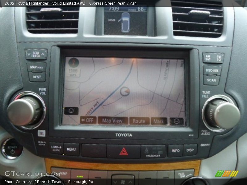 Cypress Green Pearl / Ash 2009 Toyota Highlander Hybrid Limited 4WD